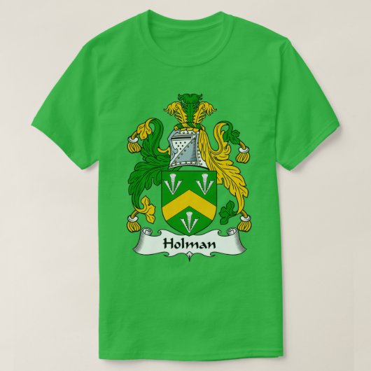 Holman Coat of Arms Familienwappen T-Shirt (Design vorne)