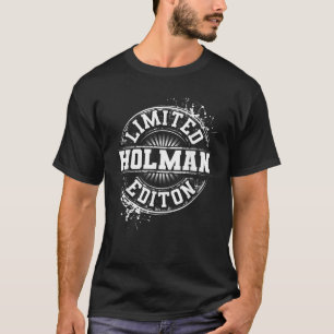 HOLMAN Funny Familienname Tree Birthday Wiedersehe T-Shirt