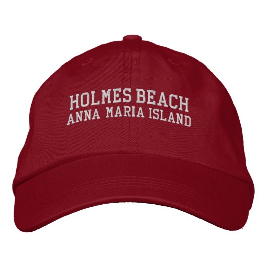 Holmes Beach Florida bestickter Baseballhut Bestickte Baseballkappe (Vorderseite)