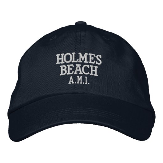Holmes Beach Florida bestickter Baseballhut Bestickte Baseballkappe (Vorderseite)