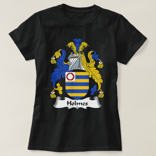 Holmes Coat of Arms Familienwappen T-Shirt (Design vorne)