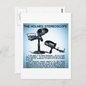 Holmes-Stereoskopwerbung (Cyanotype) Postkarte (Vorne/Hinten)