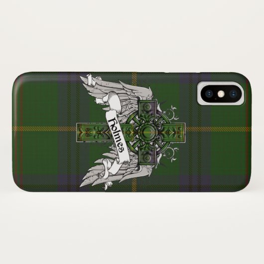 Holmes Tartan Cross Case-Mate iPhone Hülle (Rückseite (Horizontal))