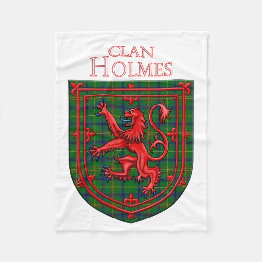 Holmes Tartan Scottish Kariert Lion Rampant Fleecedecke (Vorderseite)