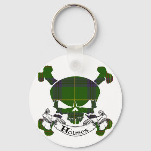 Holmes Tartan Skull Schlüsselanhänger