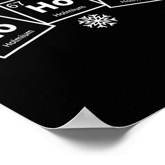 Holmium Chemistry Element 67 Science Xmas Periodic Poster (Ecke)