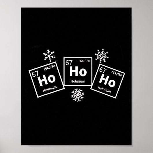 Holmium Chemistry Element 67 Science Xmas Periodic Poster (Vorne)