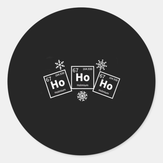 Holmium Chemistry Element 67 Science Xmas Periodic Runder Aufkleber (Vorderseite)