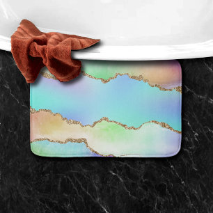 Holo Agate   Imitate Iridescent Pastel Ombre Marmo Badematte