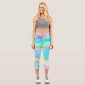 Holo Agate | Imitate Iridescent Pastel Ombre Marmo Capri Leggings (Vorderseite)