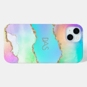 Holo Agate | Imitate Iridescent Pastel Ombre Marmo Case-Mate iPhone Hülle (Rückseite (Horizontal))
