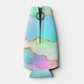 Holo Agate | Imitate Iridescent Pastel Ombre Marmo Flaschenkühler (Rückseite)