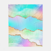Holo Agate | Imitate Iridescent Pastel Ombre Marmo Fleecedecke (Vorderseite)
