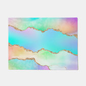 Holo Agate | Imitate Iridescent Pastel Ombre Marmo Fußmatte (Vorderseite)