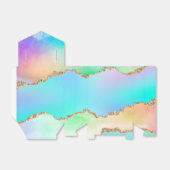 Holo Agate | Imitate Iridescent Pastel Ombre Marmo Geschenkschachtel (Ungefaltet)