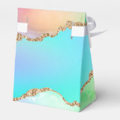 Holo Agate | Imitate Iridescent Pastel Ombre Marmo Geschenkschachtel (Rückseite)