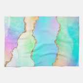Holo Agate | Imitate Iridescent Pastel Ombre Marmo Geschirrtuch (Horizontal)