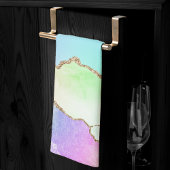 Holo Agate | Imitate Iridescent Pastel Ombre Marmo Geschirrtuch