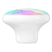 Holo Agate | Imitate Iridescent Pastel Ombre Marmo Keramikknauf (Seitenansicht)