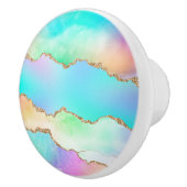 Holo Agate | Imitate Iridescent Pastel Ombre Marmo Keramikknauf (Rechts)