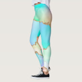 Holo Agate | Imitate Iridescent Pastel Ombre Marmo Leggings (Links)