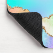 Holo Agate | Imitate Iridescent Pastel Ombre Marmo Mousepad (Ecke)
