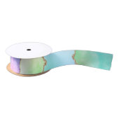 Holo Agate | Imitate Iridescent Pastel Ombre Marmo Satinband (Spule)