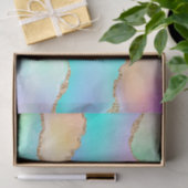 Holo Agate | Imitate Iridescent Pastel Ombre Marmo Seidenpapier (Geschenk)