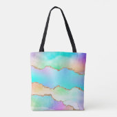 Holo Agate | Imitate Iridescent Pastel Ombre Marmo Tasche (Rückseite)