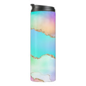 Holo Agate | Imitate Iridescent Pastel Ombre Marmo Thermosbecher (Nach rechts gedreht)