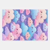 Holo Fluffy Pastel Clouds Geschenkpapier Set (Vorderseite 2)