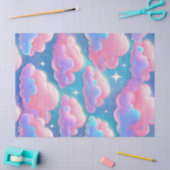 Holo Fluffy Pastel Clouds Seidenpapier (Basteln)
