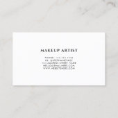 Holo Glitzer Makeup Artist Silver Business Card Telefonnummerkarte (Rückseite)