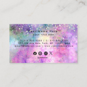 Holo Glitzer Opal Textures Business Card Visitenkarte
