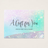 Holo Glitzer Pastel Modern Certificate - Geschenkk (Vorderseite)