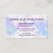 Holo Marble Glam Minimalistischer moderner QR-Code Visitenkarte (Vorderseite)