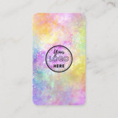 Holo Opal stilvoller QR Code Connect mit uns moder Visitenkarte (Rückseite)