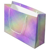holo rainbow soft ombre: große geschenktüte (Vorderseite Schrägansicht)