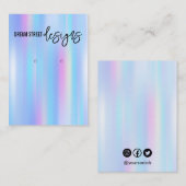Holo Trendy Earring Display Card Visitenkarte (Vorne/Hinten)