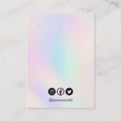 Holo Trendy Earring Display Card Visitenkarte (Rückseite)