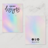 Holo Trendy Earring Display Card Visitenkarte (Vorne/Hinten)