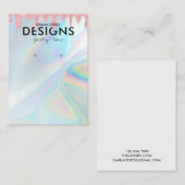 Holo Tropfen Holographic Trendy Earring Display Ca Visitenkarte (Vorne/Hinten)