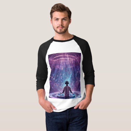 HoloBeats: DJ im holografischen Amphitheater T-Shirt (Vorne ganz)