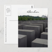 Holocaust-Berliner-Gedenkstätte Postkarte (Vorne/Hinten)