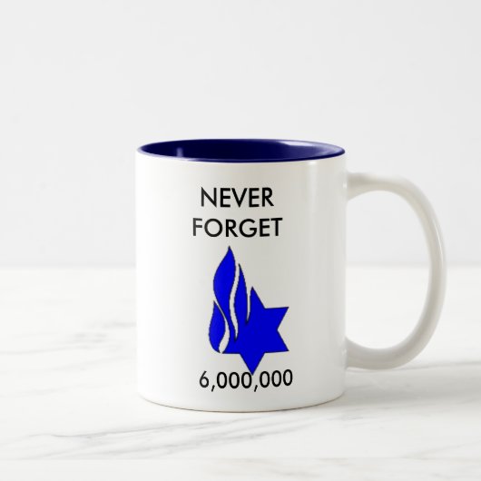 Holocaust-Erinnerungs-Tasse Zweifarbige Tasse (Rechts)