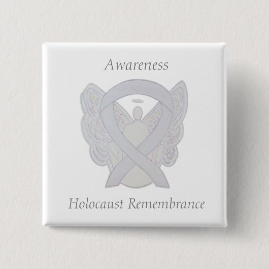 Holocaust-Erinnerungsgedanken Weißes Band-Button Button (Vorderseite)