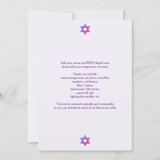 Holocaust-Gedenktag Einladung (Rückseite)