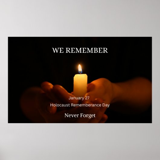 Holocaust-Gedenktag Poster (Vorne)