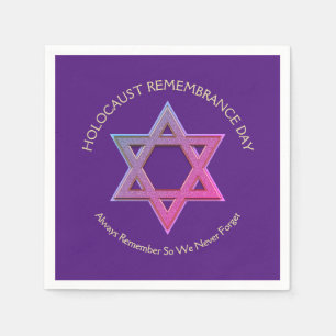 Holocaust-Gedenktag YOM HASHOAH Serviette