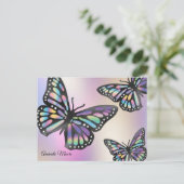 Holofolienflügel aus Monarchschmetterlingen Postkarte (Stehend Vorderseite)